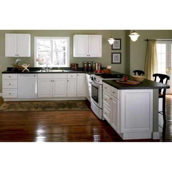 30x12x12 in. Satin White Wall Bridge Kitchen Cabinet W77598