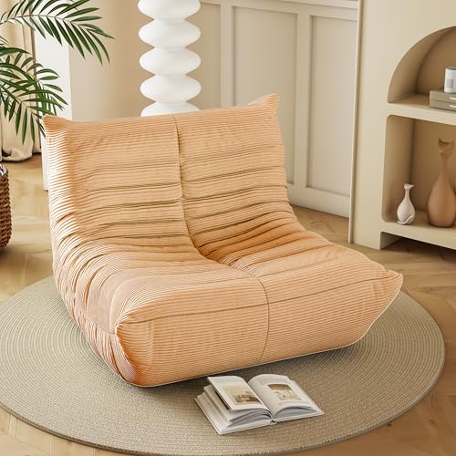 Yellow Memory Foam Bean Bag Chair R36364