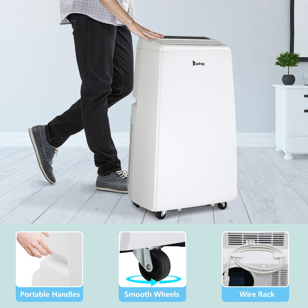 White Portable Air Conditioner & Dehumidifier H7504