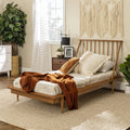 Twin Mid Century Solid Wood Spindle Bed S54495