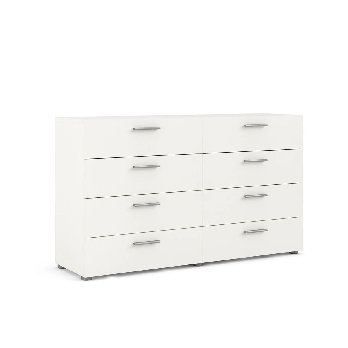 White 8 Drawer Double Dresser V608586
