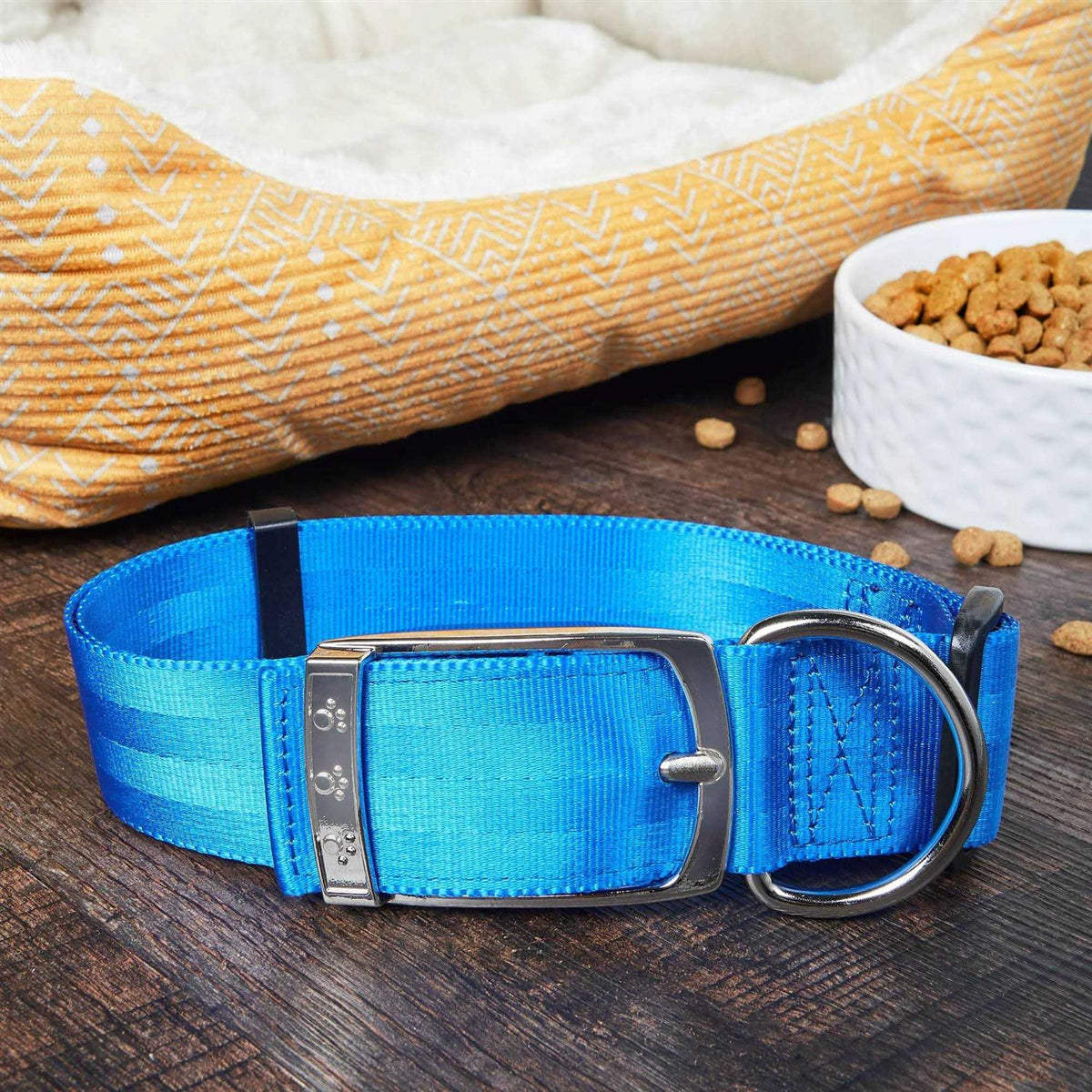 Solid Dog Collar with Metal Buckle A50439