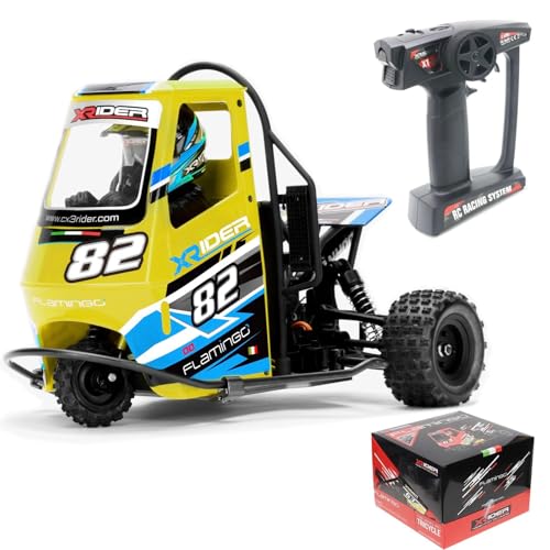 2 in 1 High Speed RC Car Electric Tricycle Motorcycle RTR Drift Yellow O1679