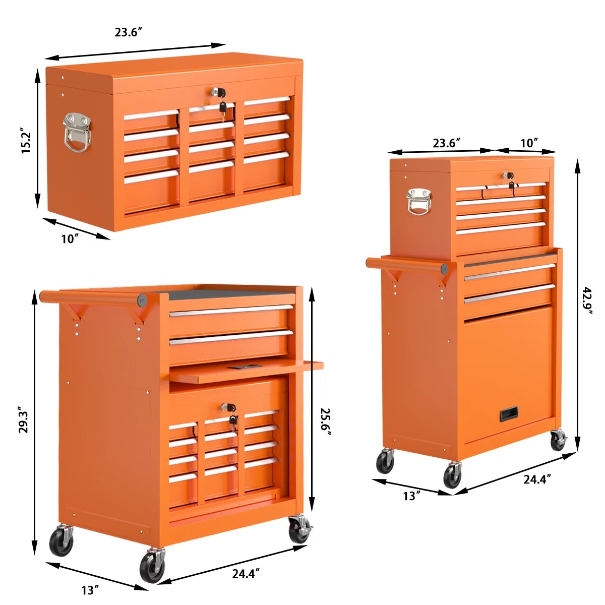8 Drawer Rolling Tool Chest with Wheels K47101