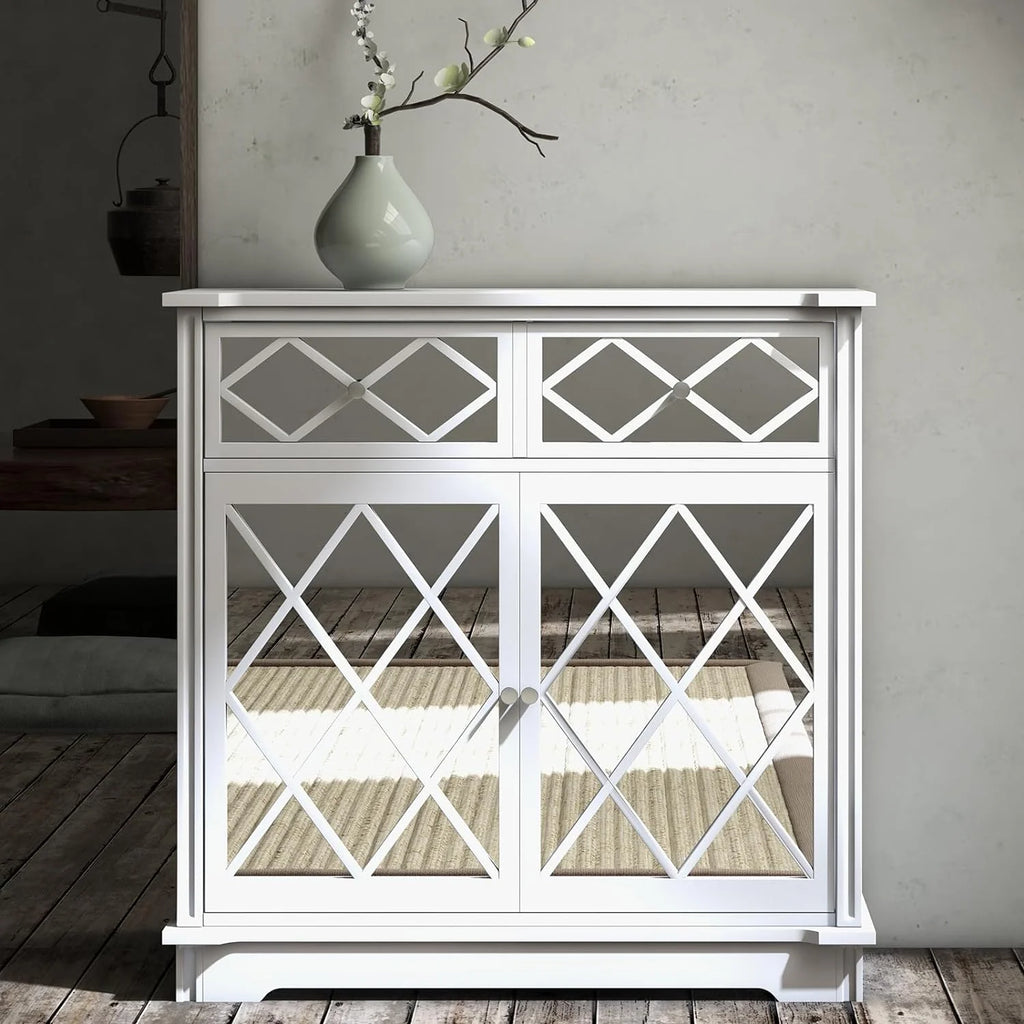 White 3 Drawer Dresser L224