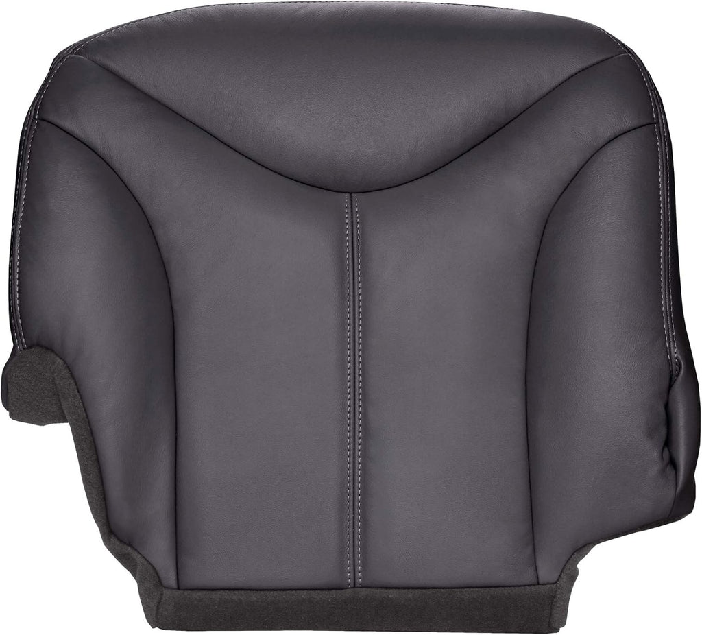 Passenger Side Bottom Replacement Seat Cover Medium Dark Pewter Gray Leather B885475