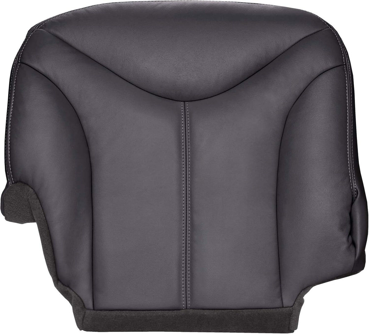 Passenger Side Bottom Replacement Seat Cover Medium Dark Pewter Gray Leather B885475