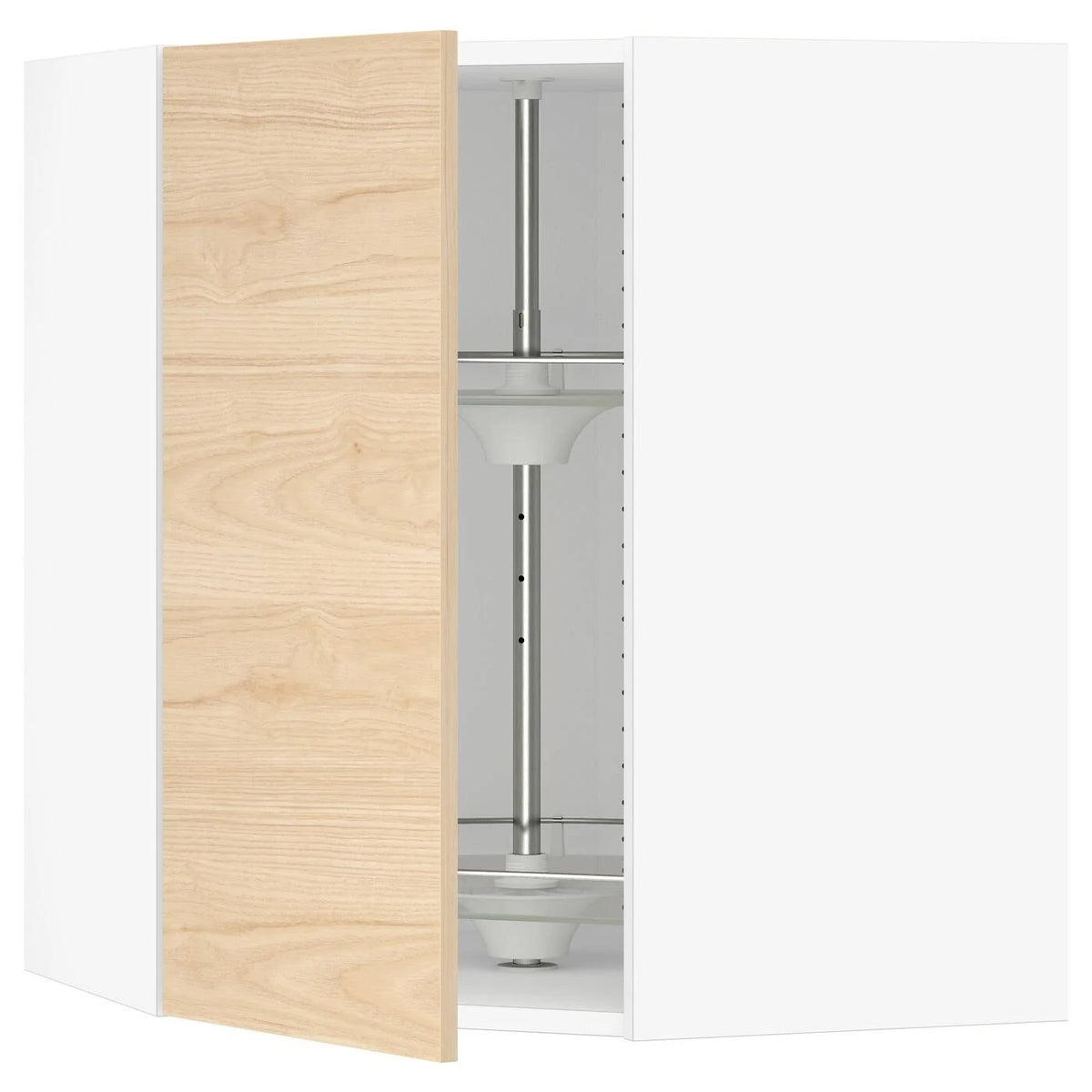 Corner Wall Cabinet with Carousel, White 26x15x30 A61105