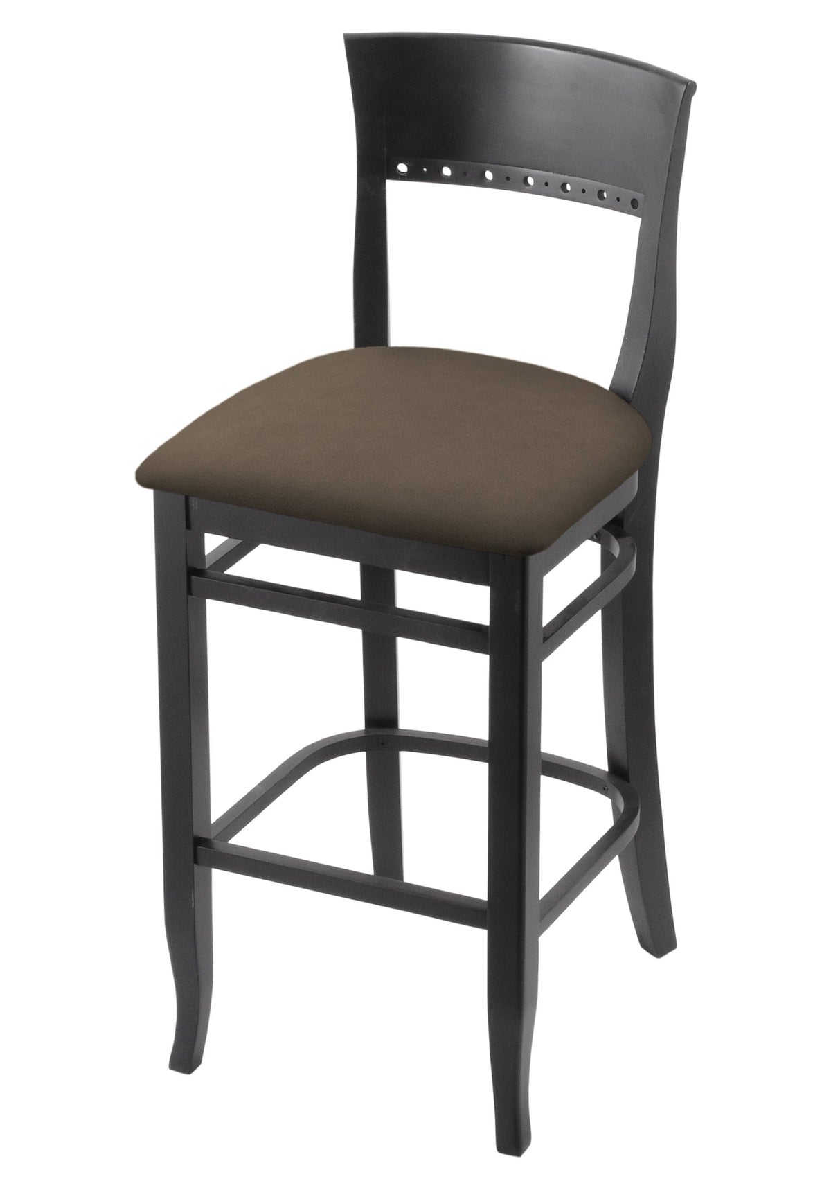 30x22 Bar Stool with Black Finish and Canter Earth Seat F497900