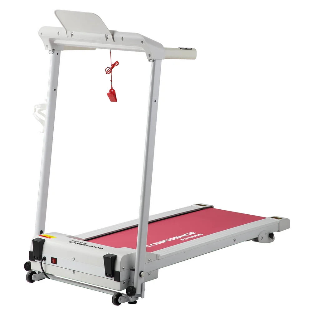 White/Pink Electric Treadmill Y652