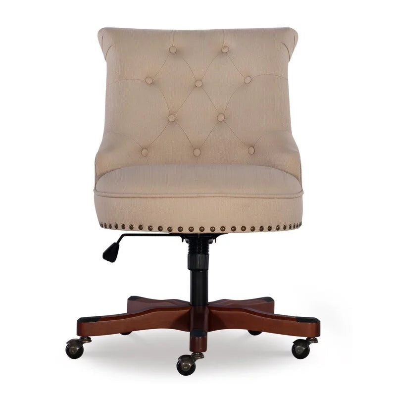 Beige Adjustable Swivel High Back Task Chair Z22671