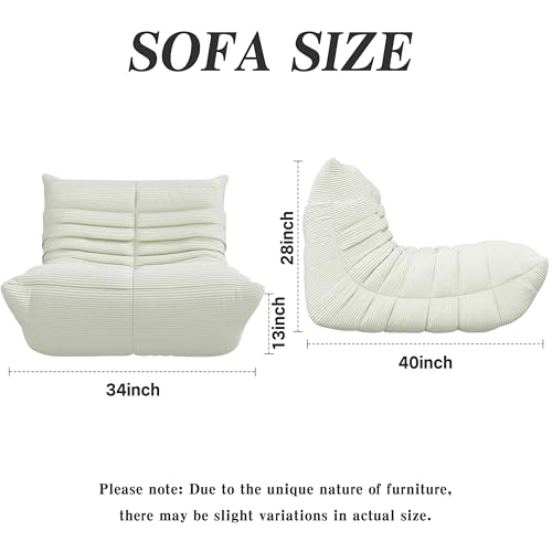 Yellow Memory Foam Bean Bag Chair R36364