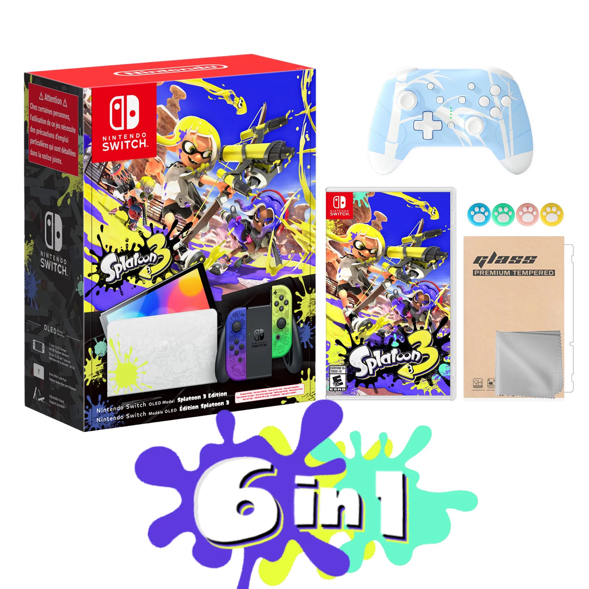 Nintendo Switch OLED Console with Game and Wireless Pro Controller G711