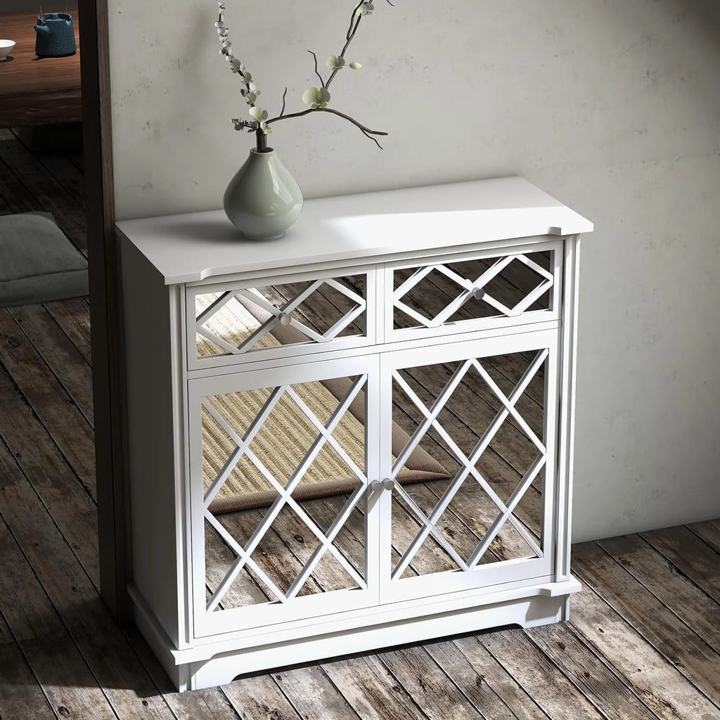 White 3 Drawer Dresser L224