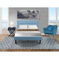 Full Size Bedroom Set - Denim Blue Black Navy Blue P928910