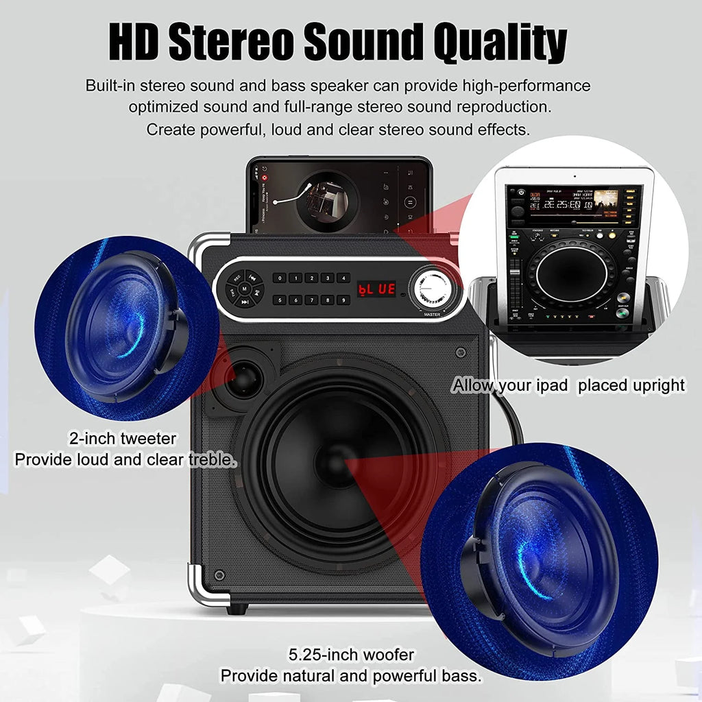 Bluetooth Karaoke Machine with 2 Microphones Q78263