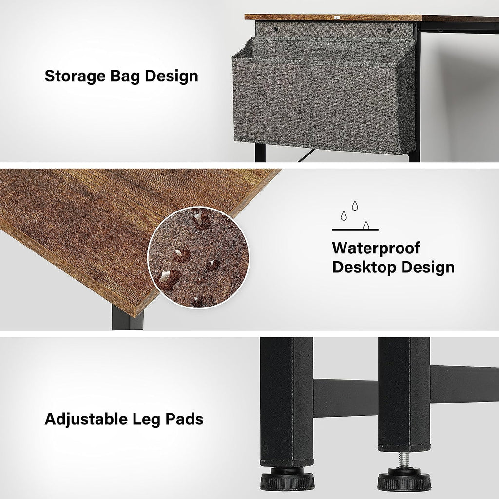 40 inch Wooden Desk with Storage Bag E29537