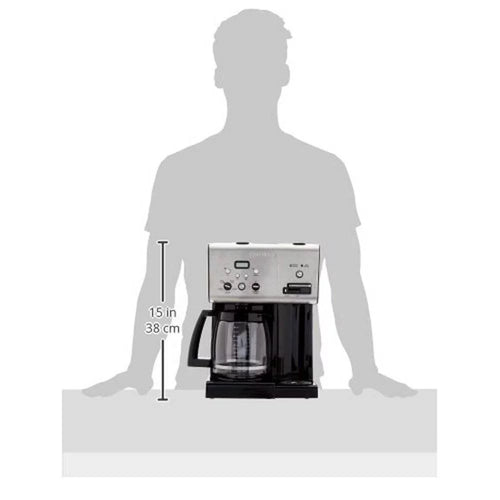 12-Cup Programmable Coffeemaker with Hot Water System, Black Stainless S1233