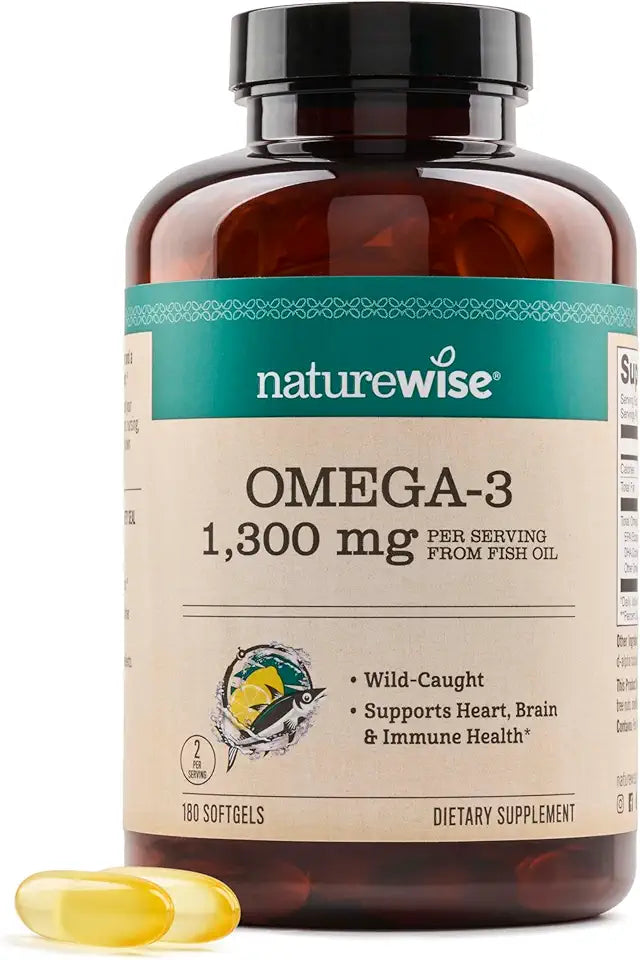Omega 3 1300 mg Fish Oil 180 Softgels V801