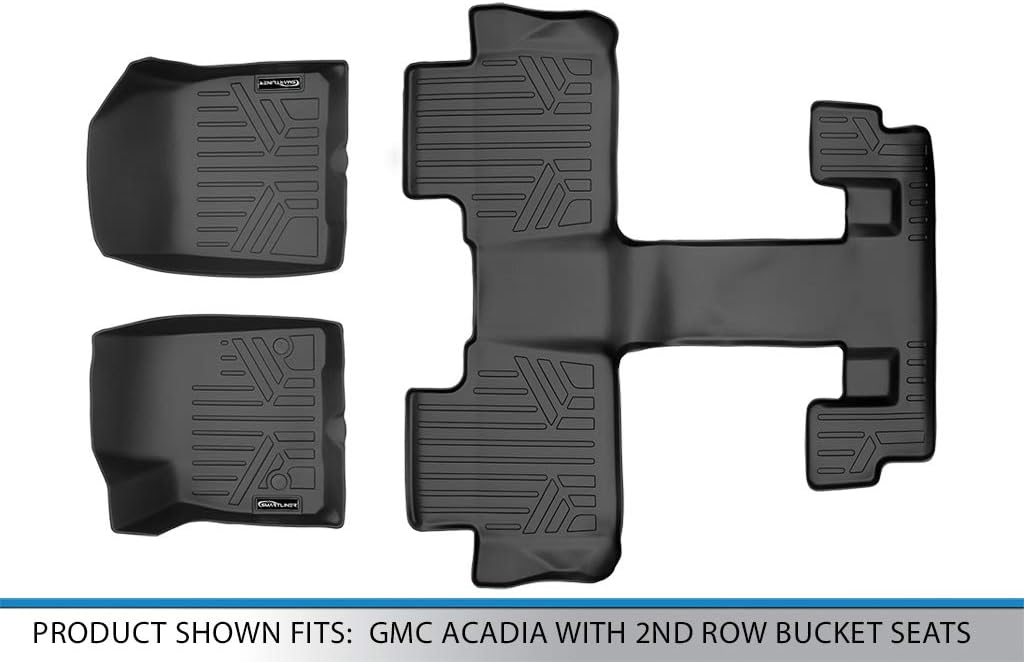 Custom Fit Floor Mats 3 Row Liner Set Black K491