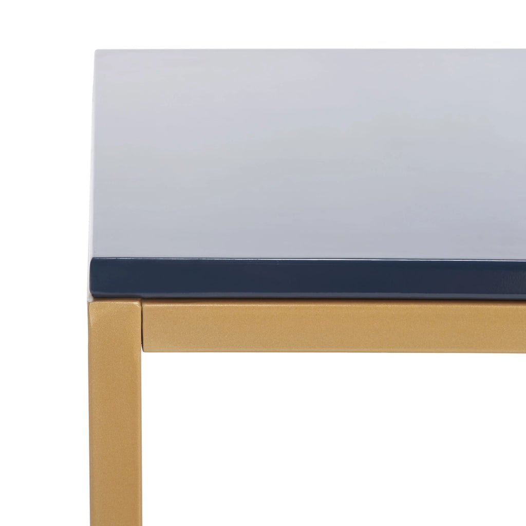Navy Gold Wood Writing Desk T464618