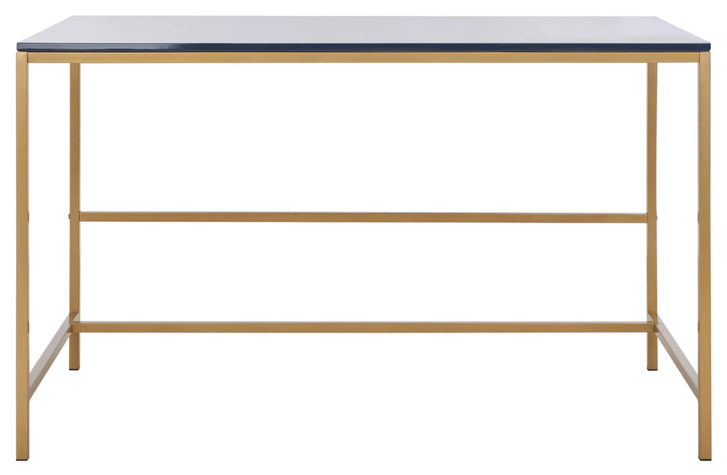 Navy Gold Wood Writing Desk T464618