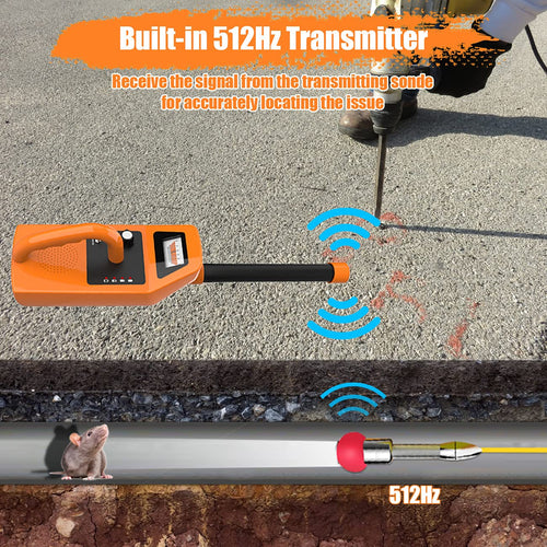 100ft IP68 Waterproof Sewer Inspection Camera with 512Hz Sonde and 7 LCD Monitor K670