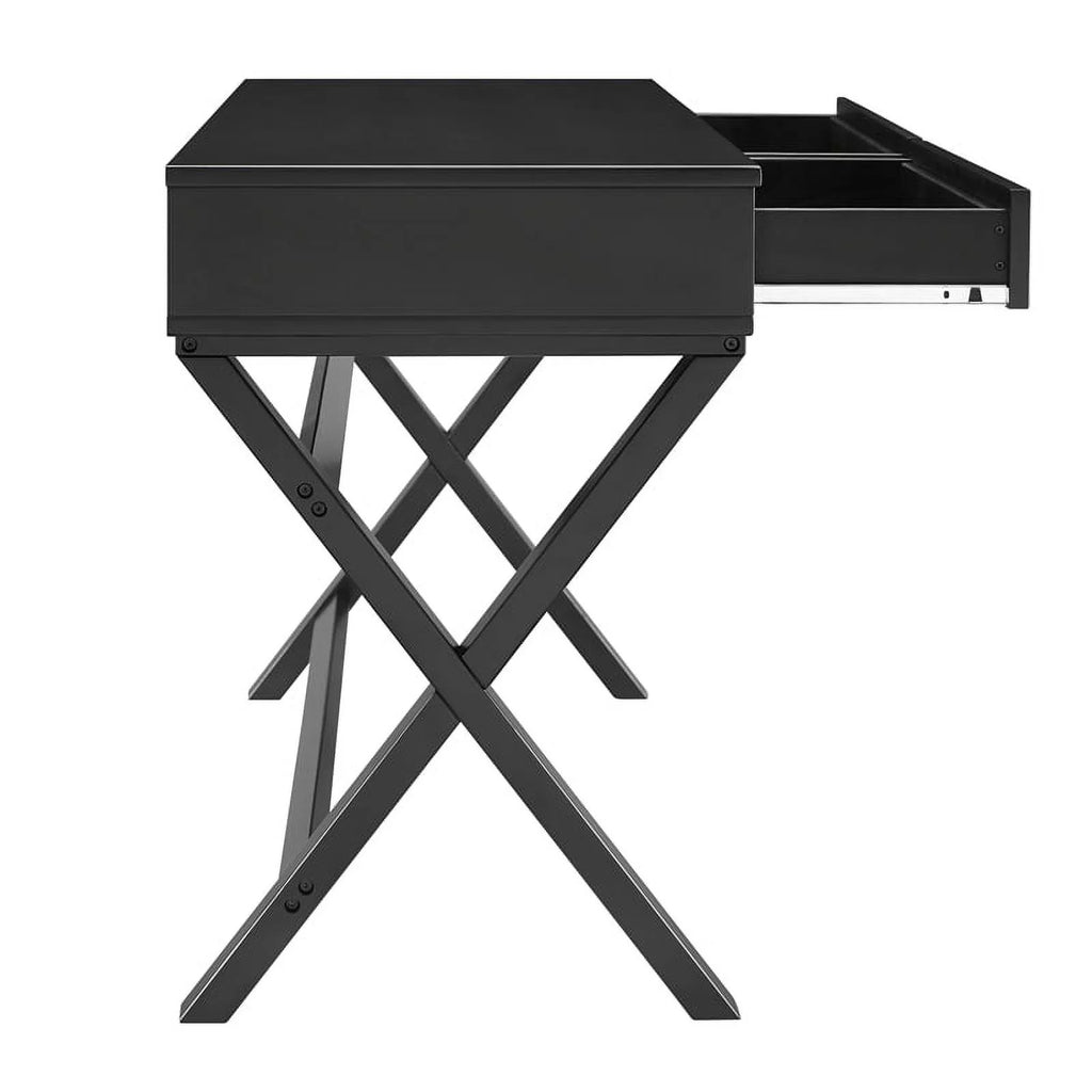 Black 2-Drawer Wood Desk M982