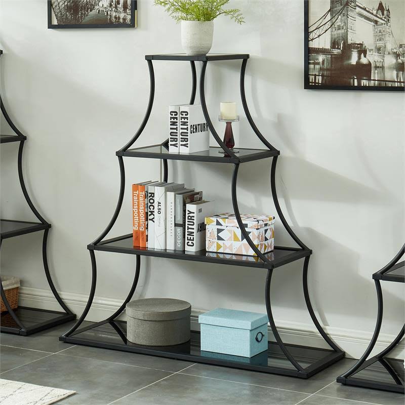 Industrial Metal 4-Shelf Bookcase Z159