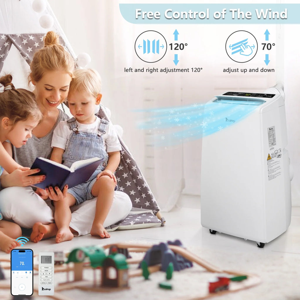 White Portable Air Conditioner & Dehumidifier H7504