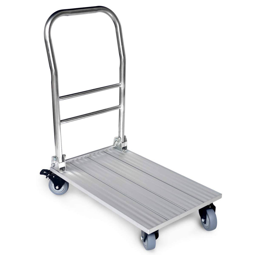 Folding Aluminum Platform Truck Cart with Swivel Wheels W9812