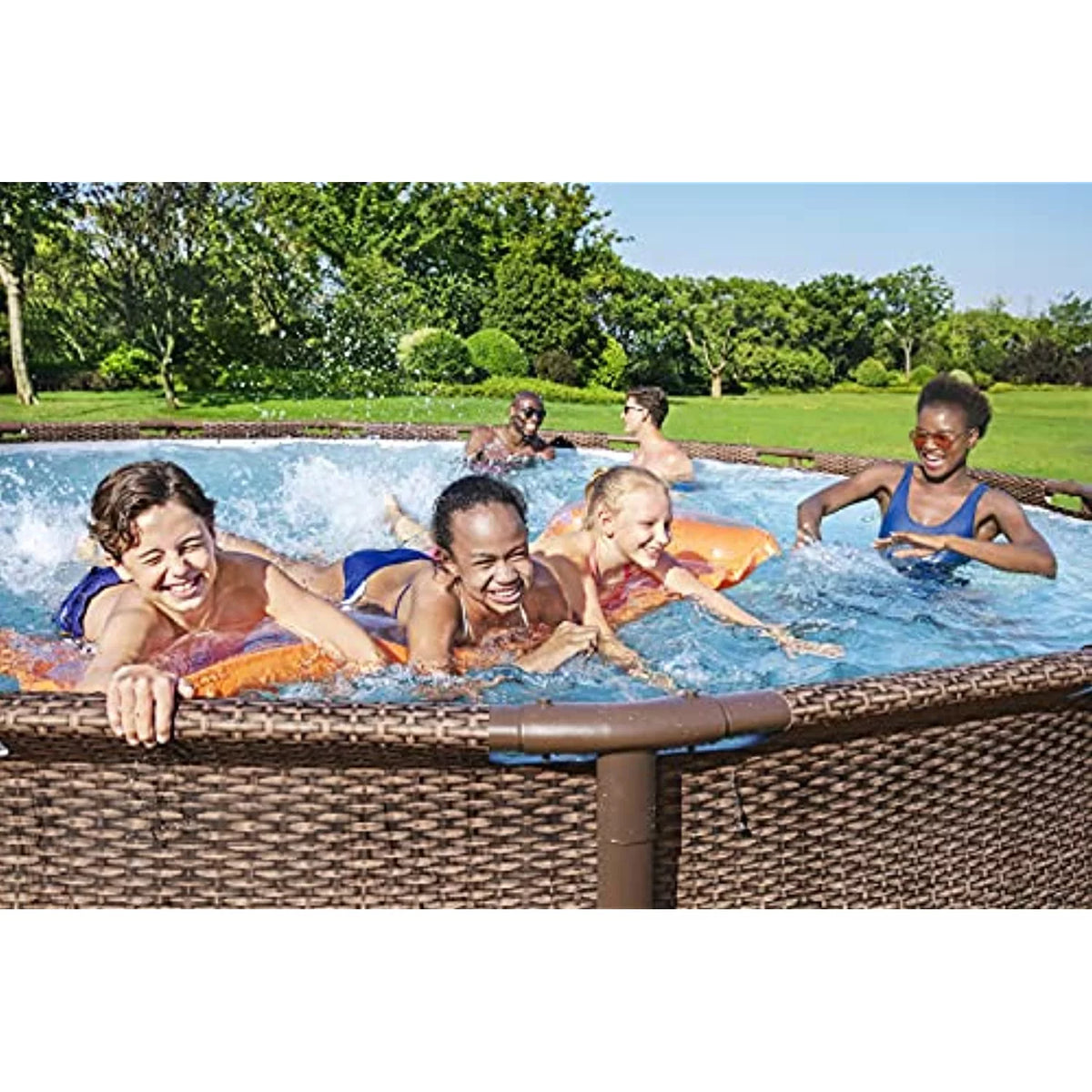 Round Metal Frame Above Ground Pool Set V8743
