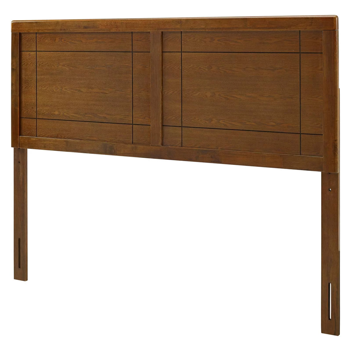Full Size Brown Walnut Wood Headboard F74773