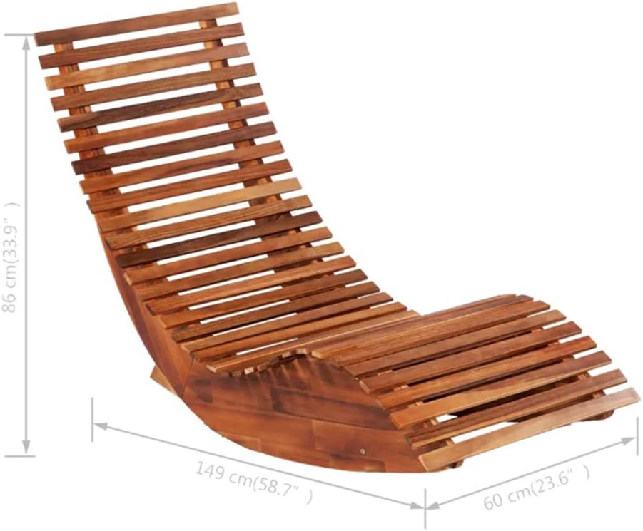 Wood Weather-Resistant Outdoor Chaise Lounge B605