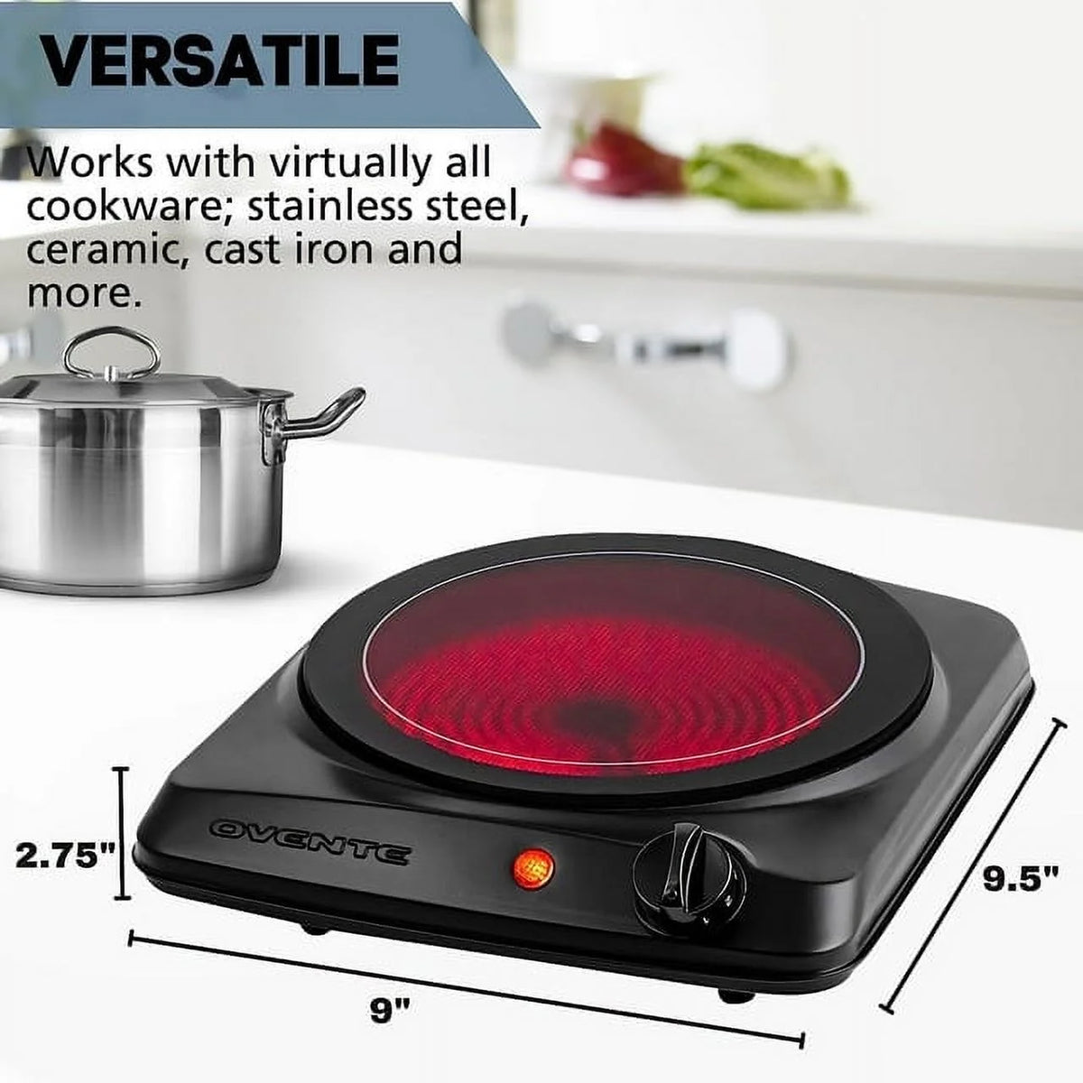 Black Single Infrared Burner G3531