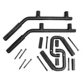 Jeep Solid Steel Grab Handle Set Black F325