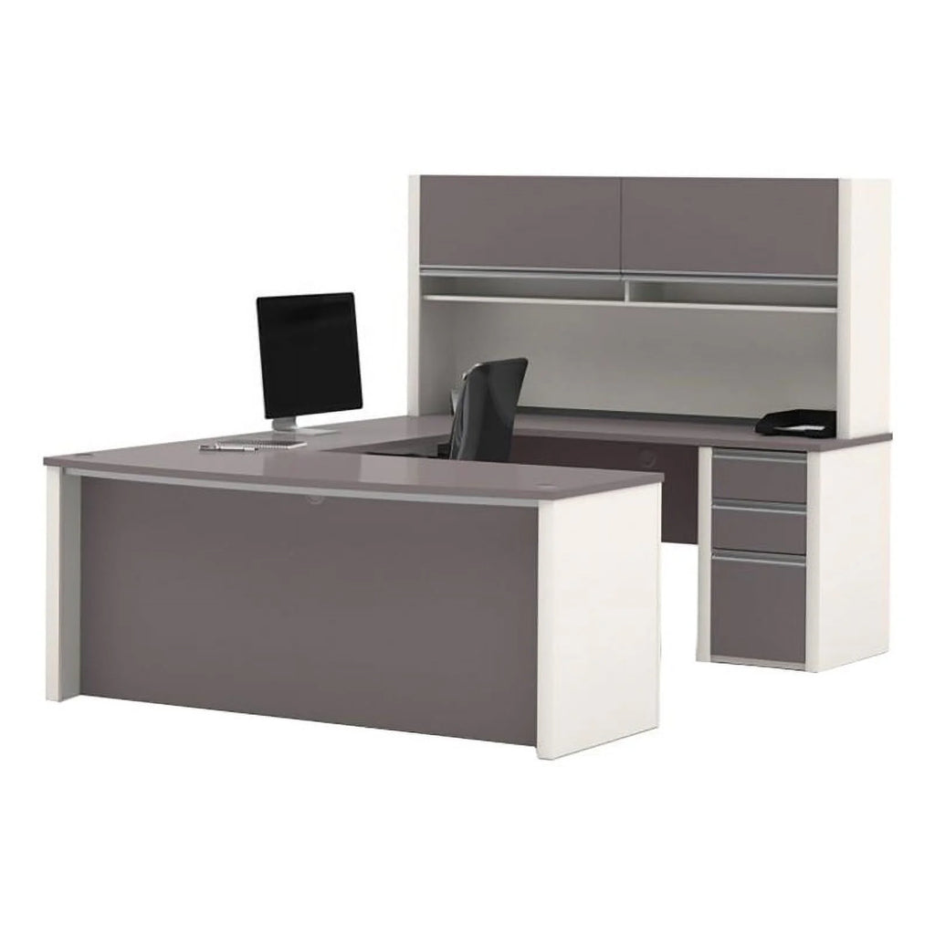Contemporary Wood U-Shaped Workstation Q49019