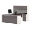 Contemporary Wood U-Shaped Workstation Q49019