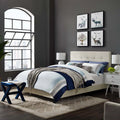 King Performance Velvet Bed in Ivory P322