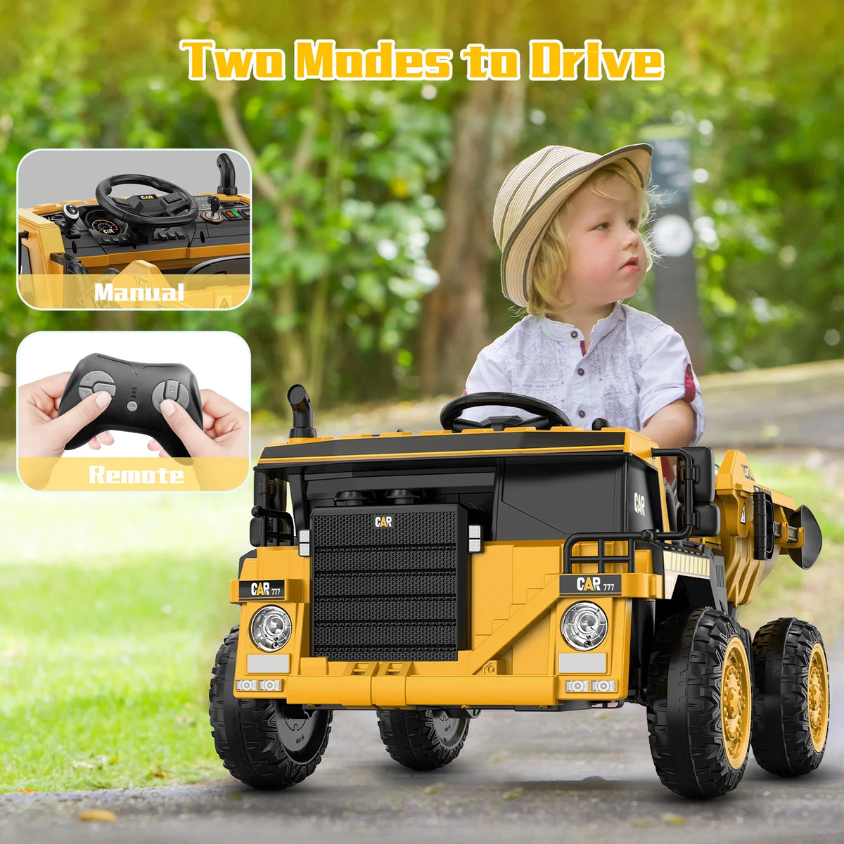 12Volt Ride on Toy Car Dump Truck with Remote Control U280611