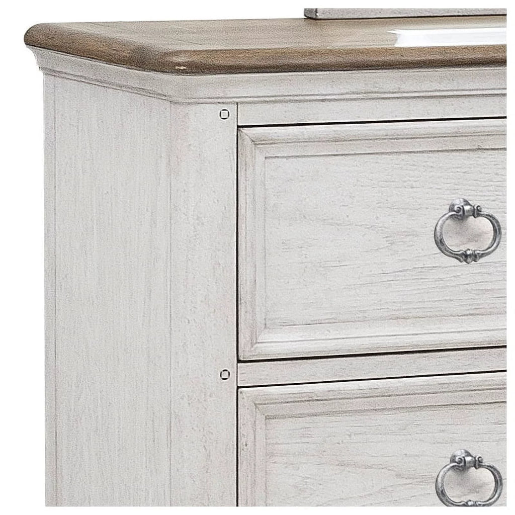 White 10 Drawer Wood Dresser S353
