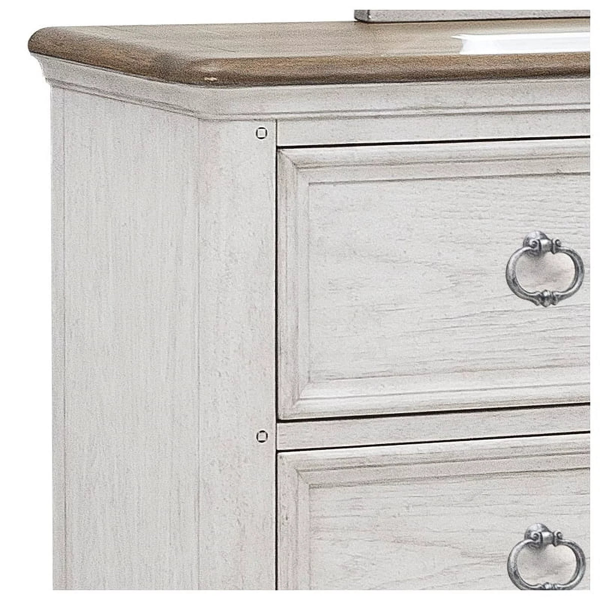 White 10 Drawer Wood Dresser S353