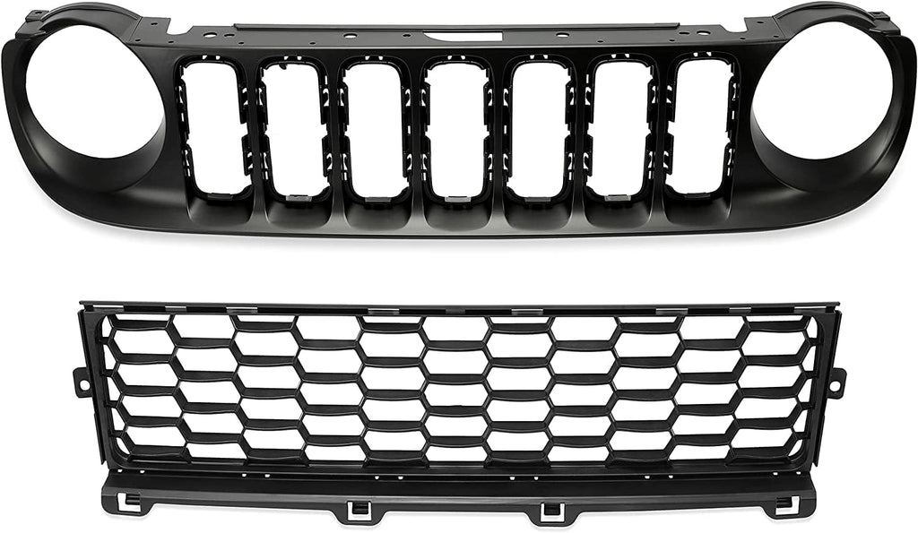 Black 2pcs Front Grille and Lower Grille I62446