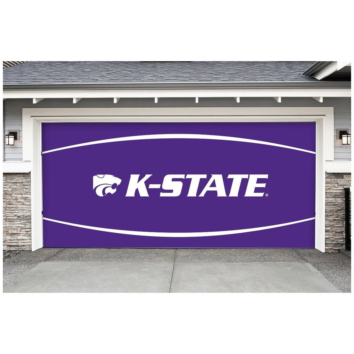 7 x 16 ft. NCAA Double Garage Door Decor T98382