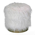 White Cylindrical Ottoman A527067
