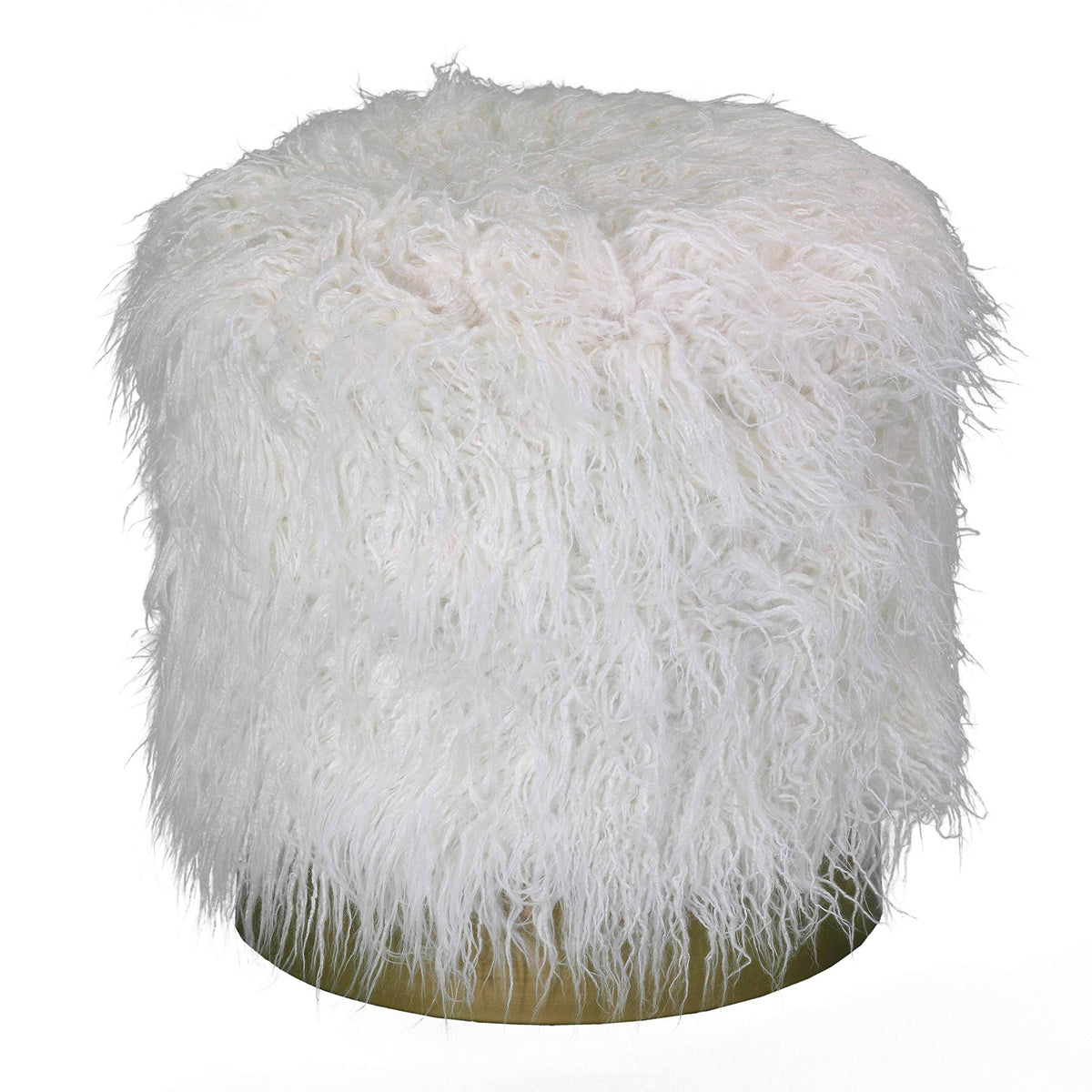 White Cylindrical Ottoman A527067