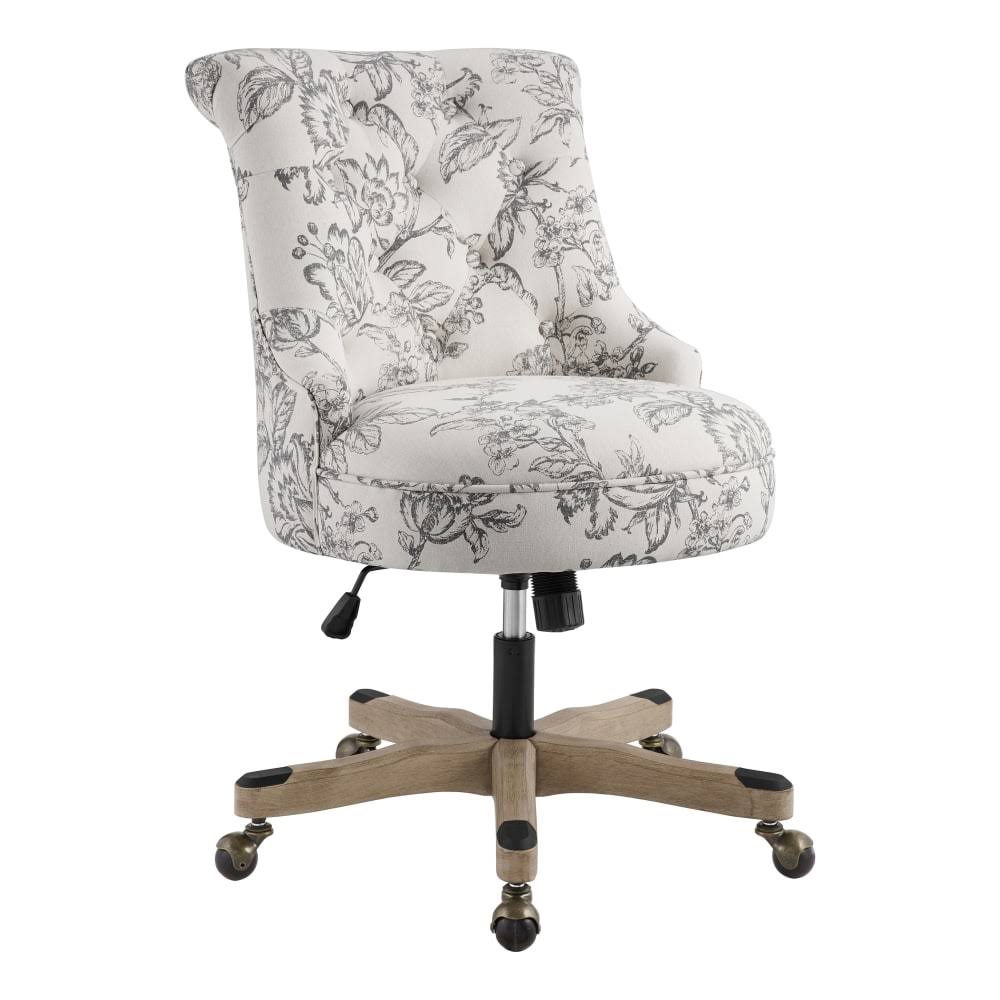 Off-White Fabric Mid-Back Chair J91316