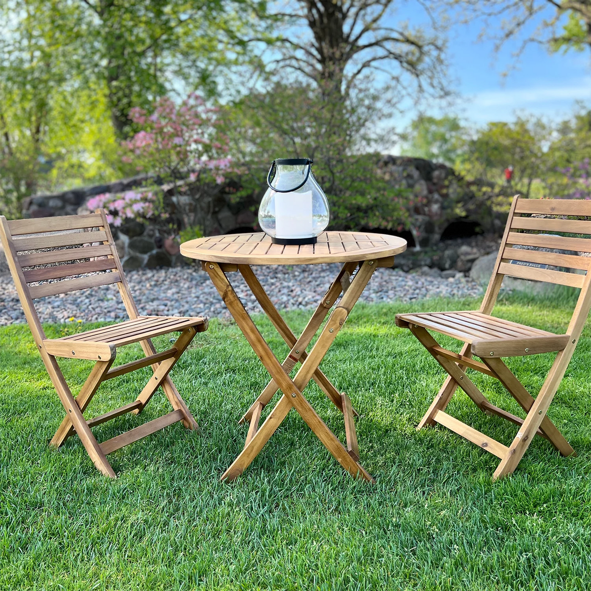 Folding Acacia Wood Bistro Table V3514