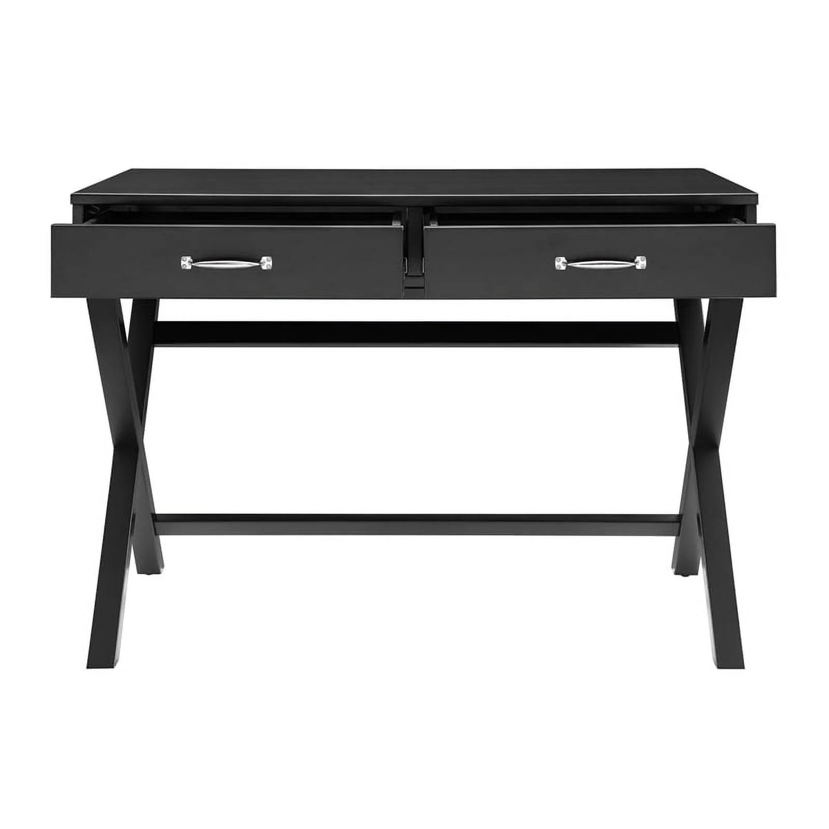 Black 2-Drawer Wood Desk M982