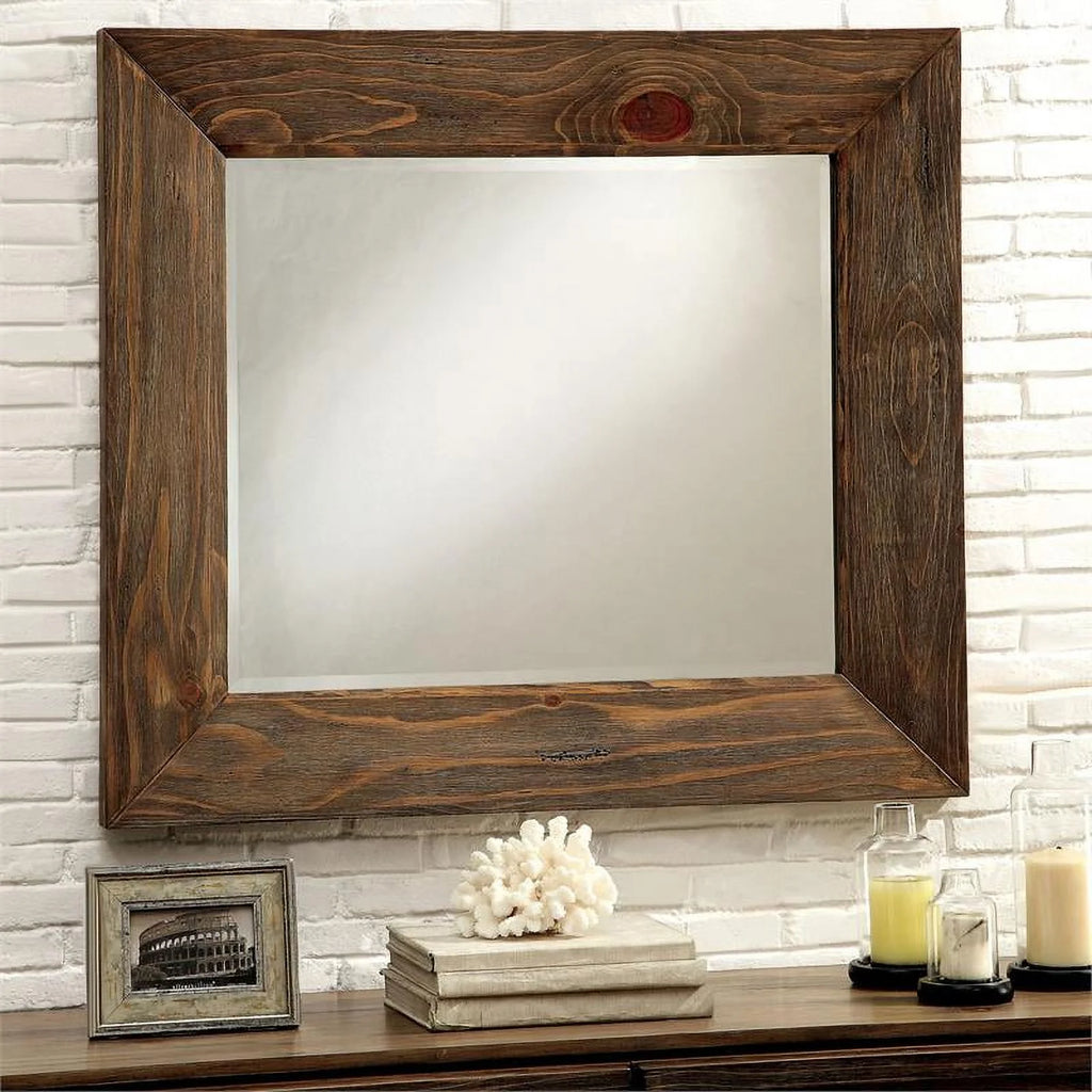 Solid Wood 2-Piece Dresser and Mirror Q304